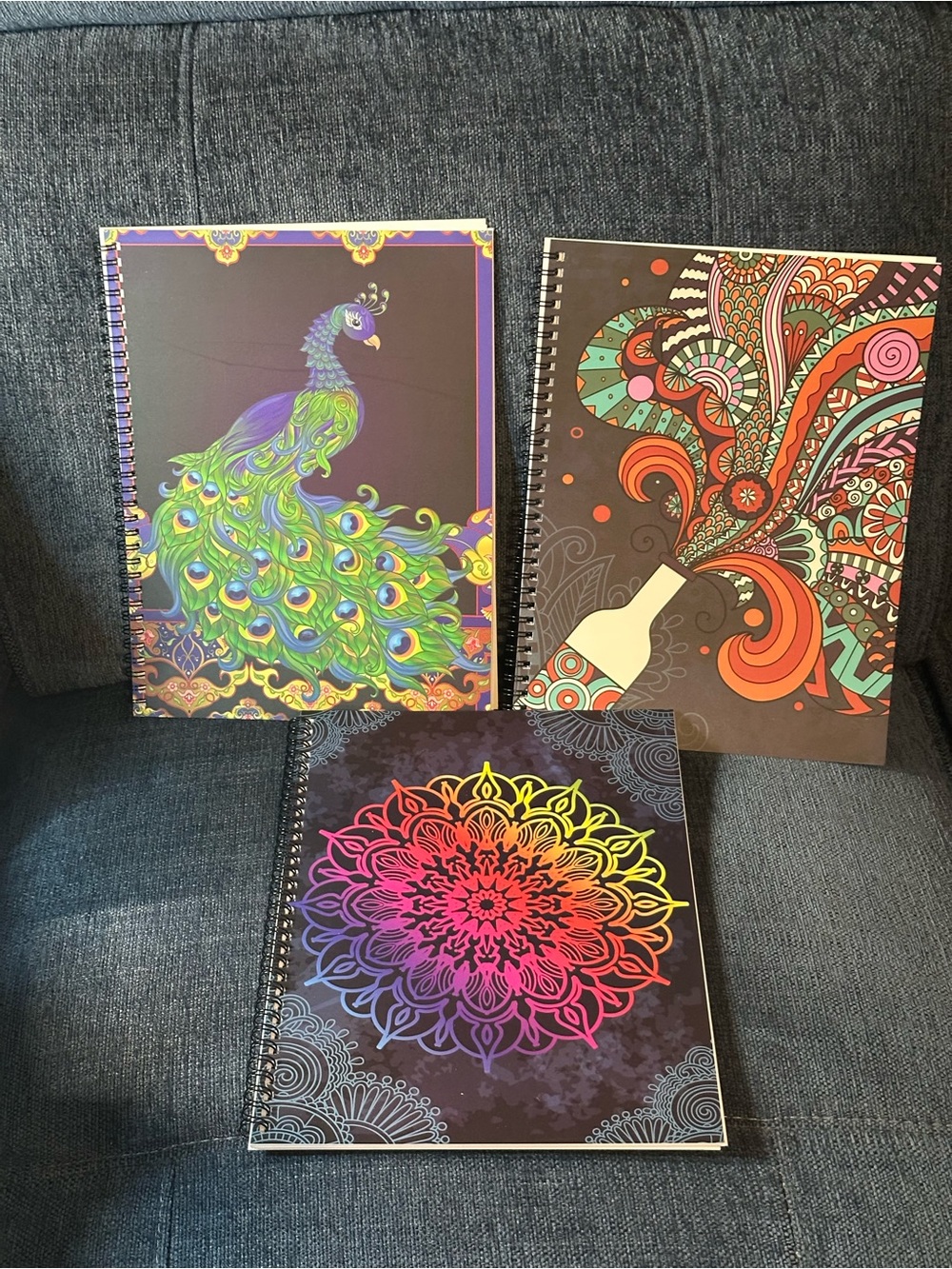 Kalysky Adult Coloring Books Set of 3 spiral bound Coloring Books. PRICE FIRM